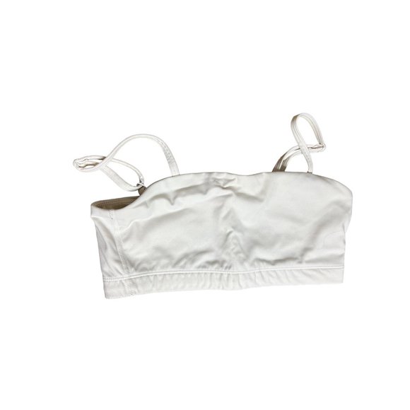 Ajoxx Womens White Bandeau Small Sports Bras Bralette Adjustable Straps - Picture 3 of 3